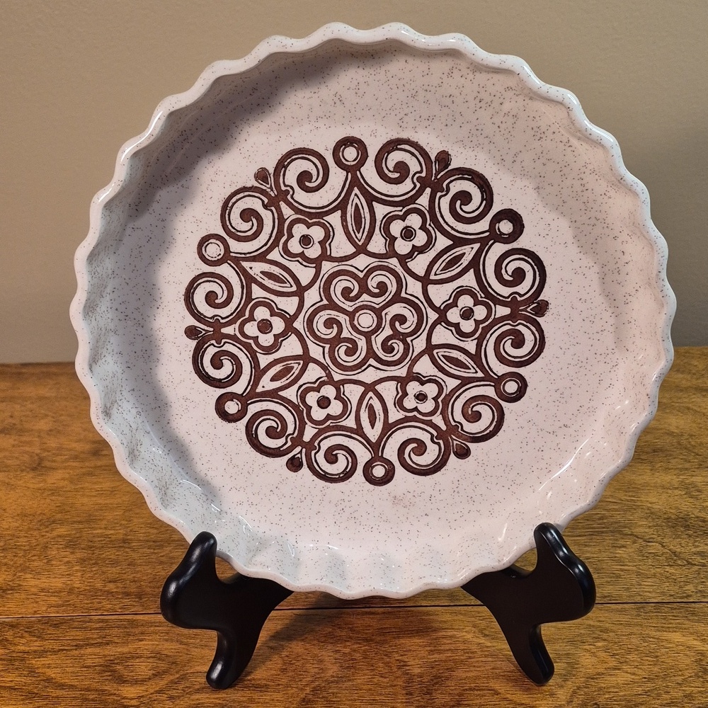 BILTONS Vintage 1970s Ironstone 'Celtic Rose' Pattern Quiche/Pie Baker Dish - Picture 2 of 13